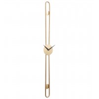 Long Striped Gold Wall Clock